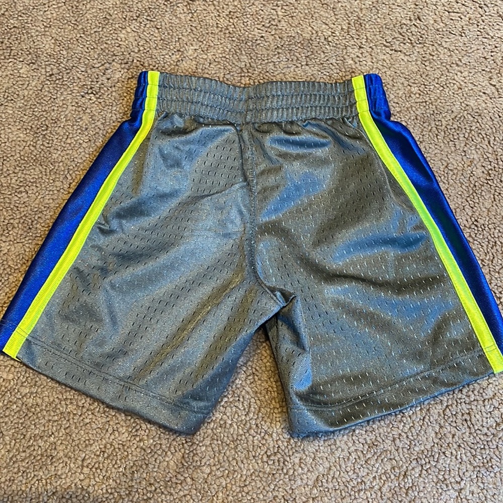 Nike gray blue and neon yellow mesh shorts, 24M - Picture 3 of 5